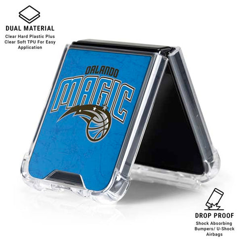NBA Orlando Magic Blue Primary Logo Galaxy Z Flip6 Clear Case